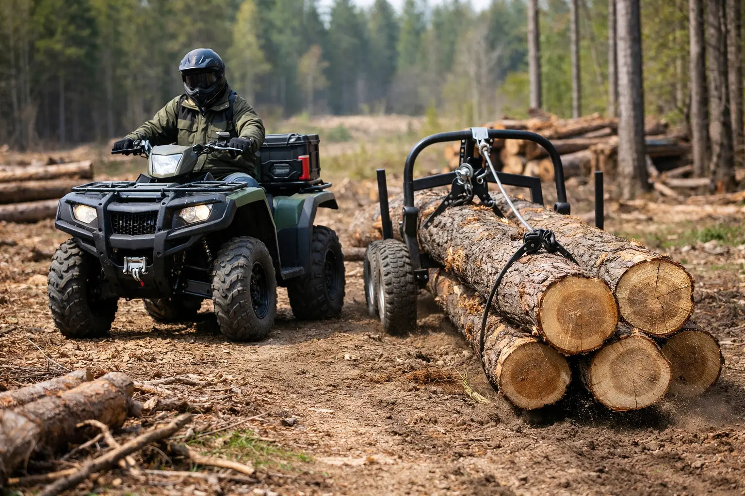 Can ATV Skidders Pull Saw Logs?