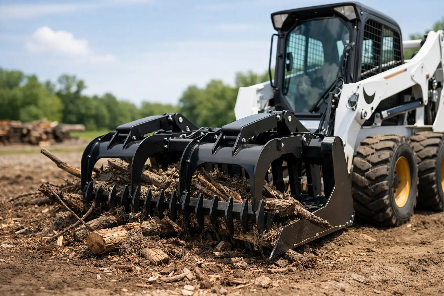 Skid Steer Grapple Rake Review - Log Bear Works