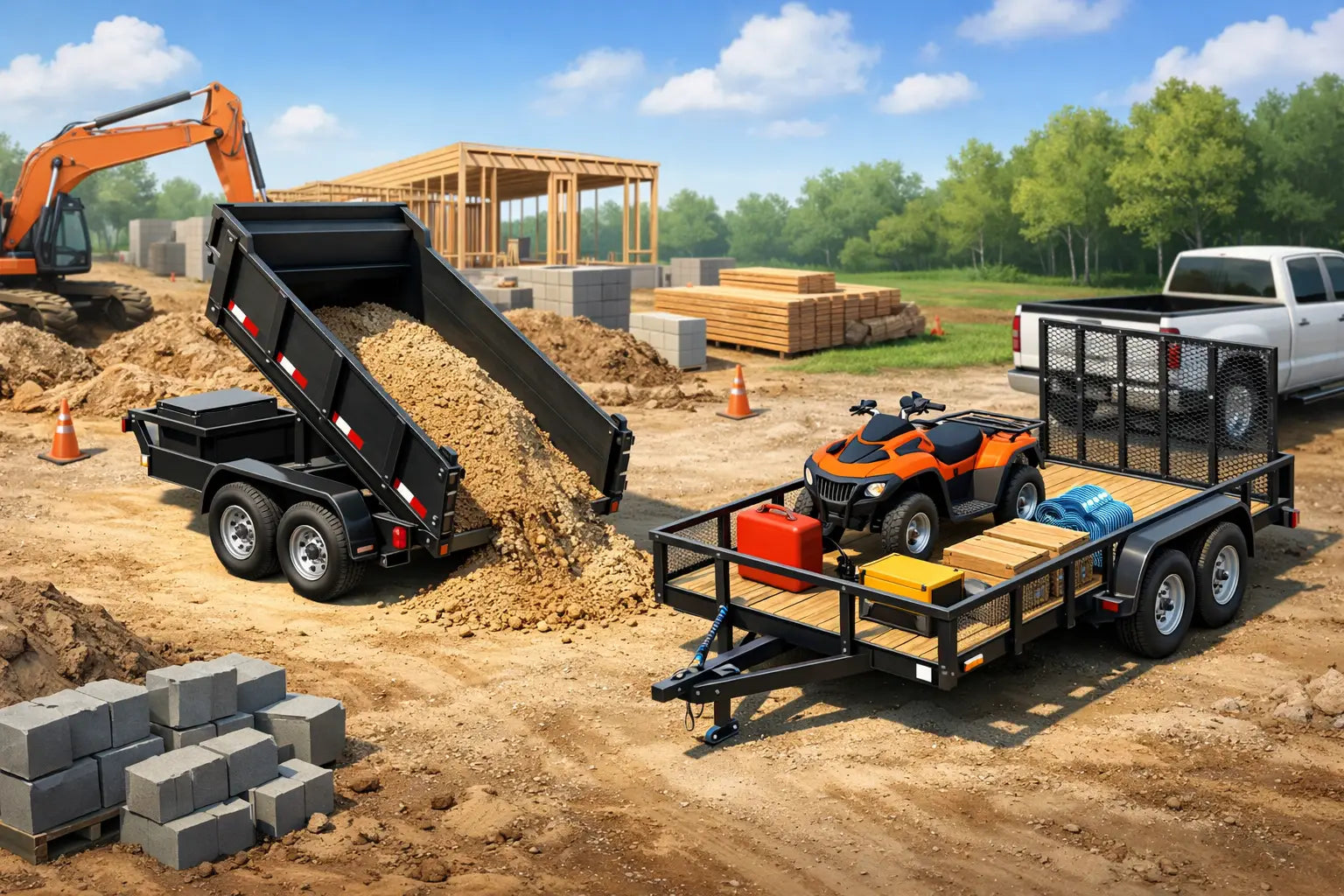 Dump Trailer vs Utility Trailer for Your Work
