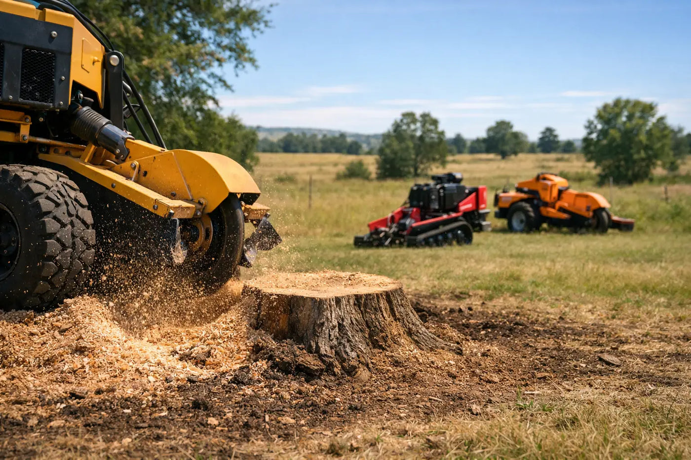 What Size Stump Grinder for Acreage? - Log Bear Works