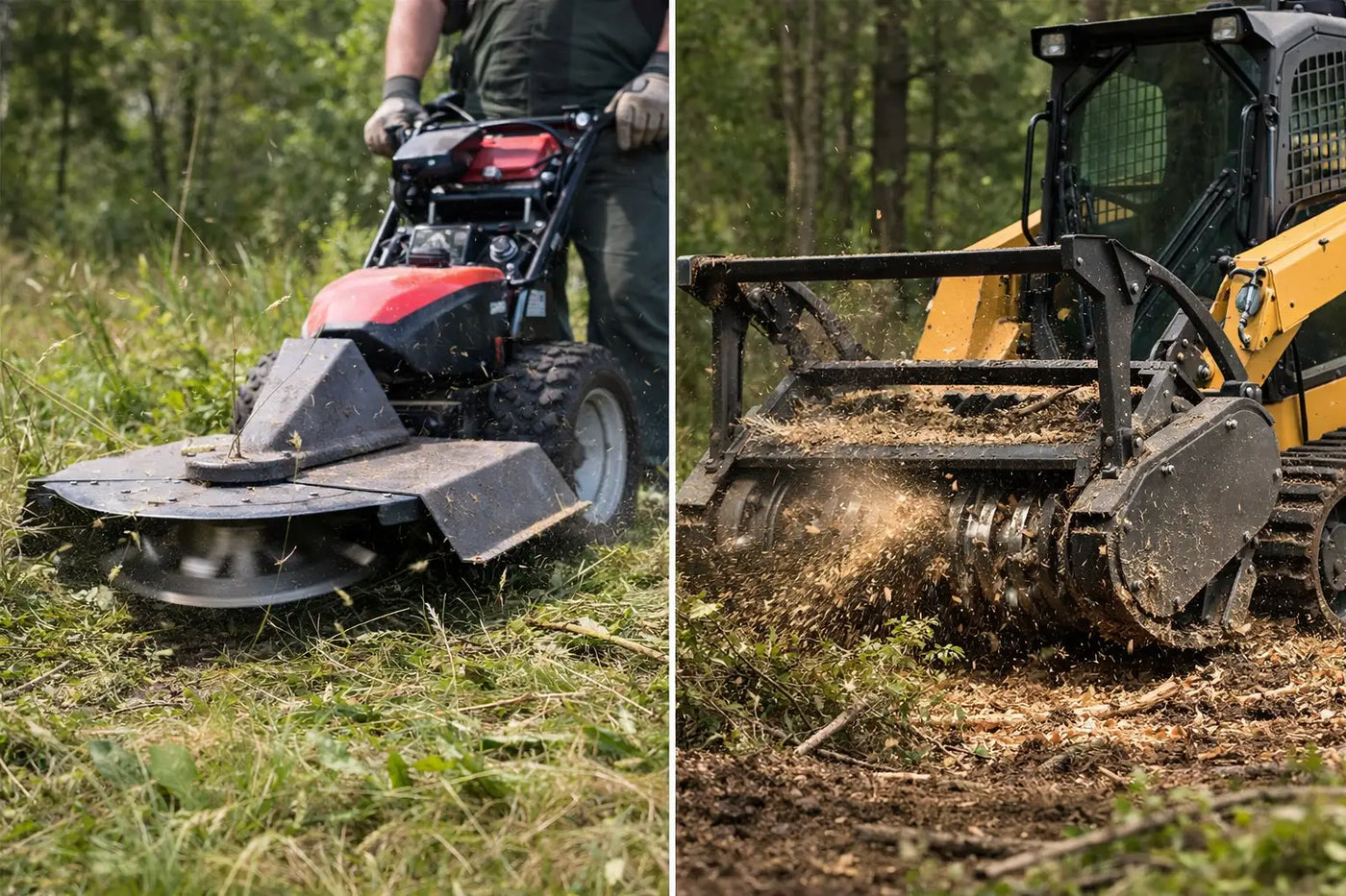 Brush Cutter vs Forestry Mulcher - Log Bear Works