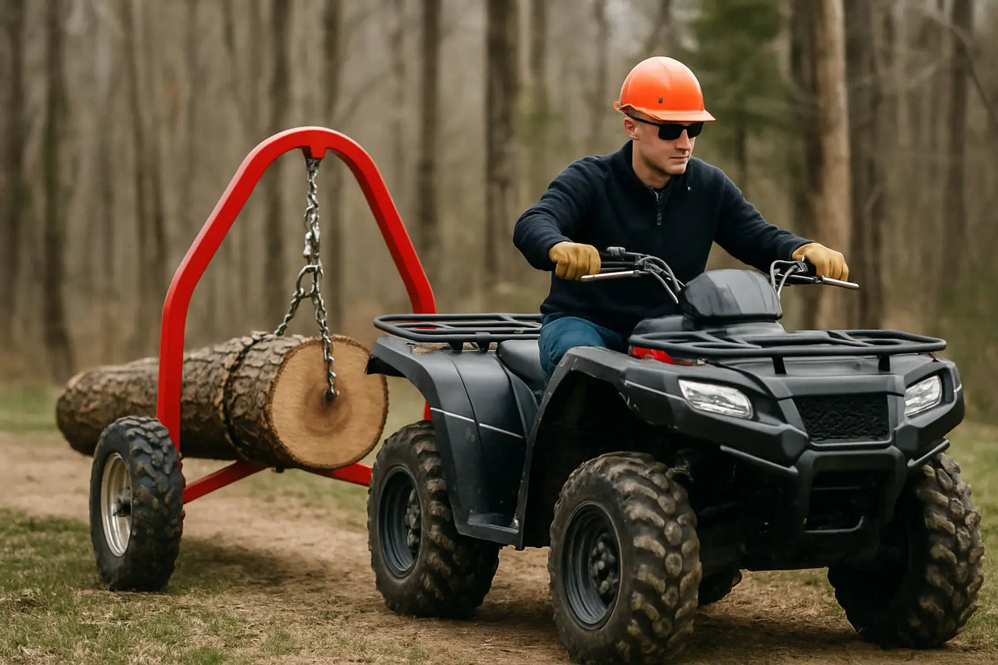 ATV Log Skidder: Move More Wood, Hurt Less - Log Bear Works