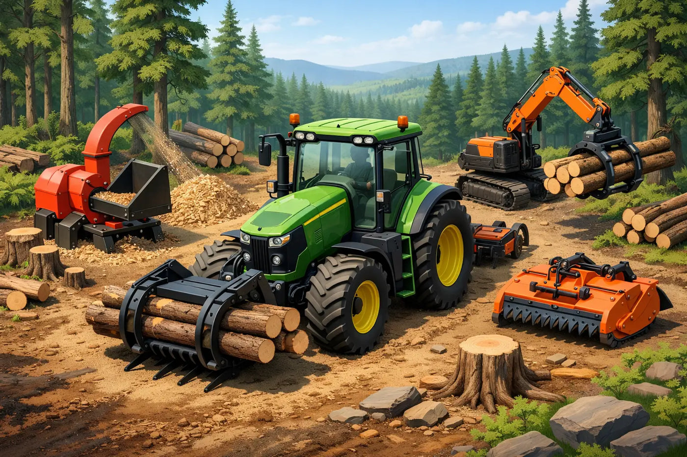 Forestry Attachment Guide for Tractors That Fits