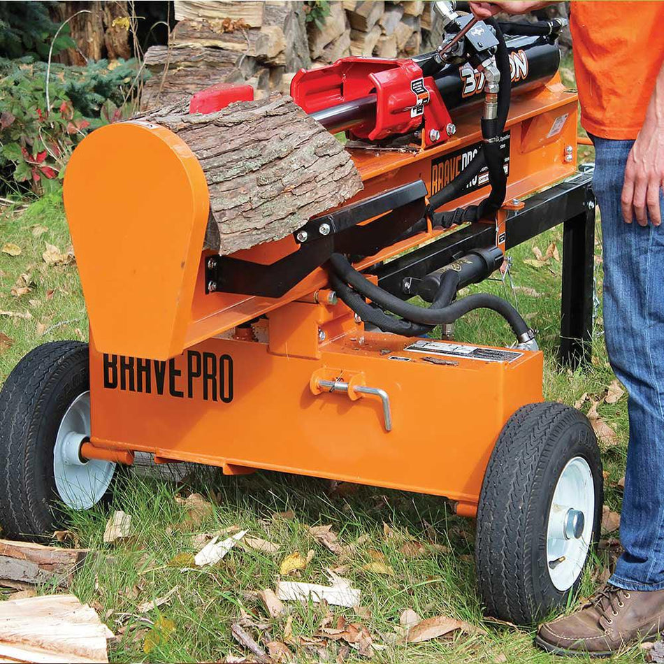 BravePro 37-Ton Commercial Gas Log Splitter | Honda GX270 Engine, Horizontal & Vertical, 14-Second Cycle