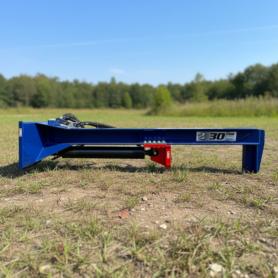 Iron & Oak 30-Ton Log Splitter Attachment | Skid Steer Mount, Hydraulic Powered, Heavy-Duty Firewood Splitter