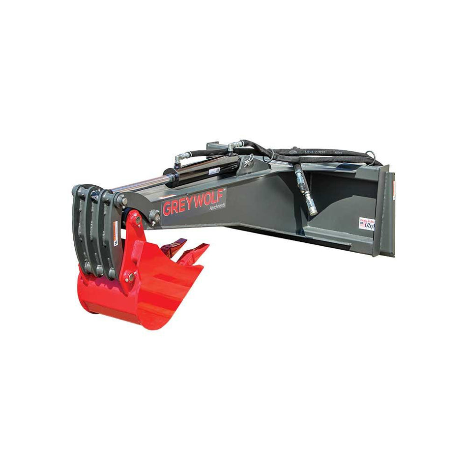 GREYWOLF Backhoe Attachment | Skid Steer Mount, Heavy-Duty Digging & Excavating