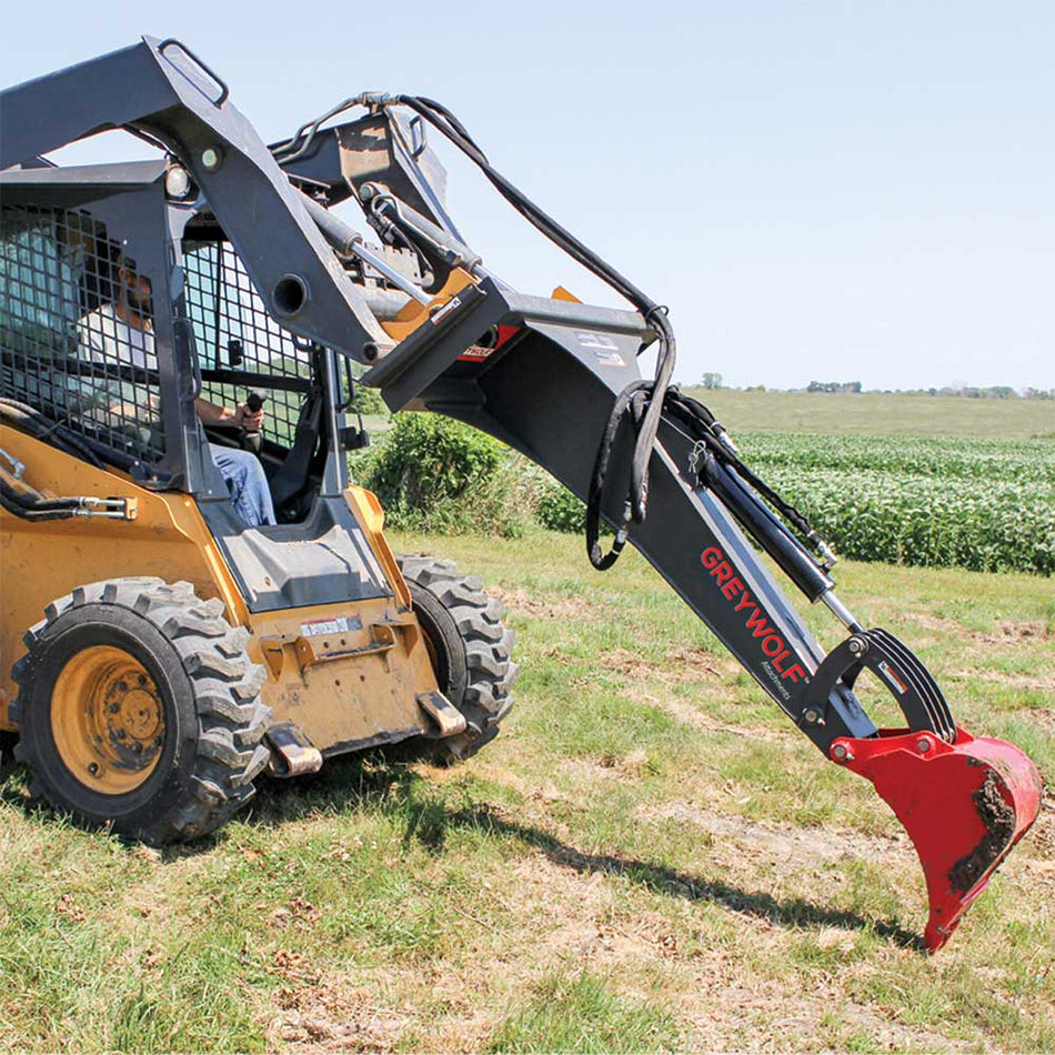 GREYWOLF Backhoe Attachment | Skid Steer Mount, Heavy-Duty Digging & Excavating