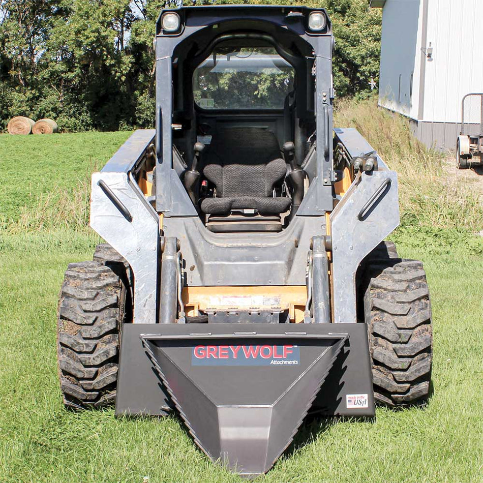 GREYWOLF Stump Bucket | Skid Steer Attachment, Heavy-Duty Stump & Root Digging