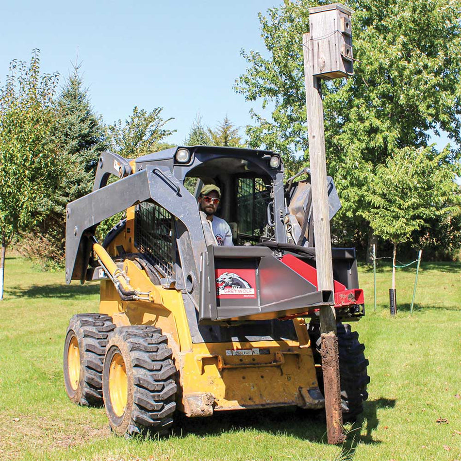 GREYWOLF Tree & Post Puller | Skid Steer Attachment, Heavy-Duty Land Clearing & Stump Removal