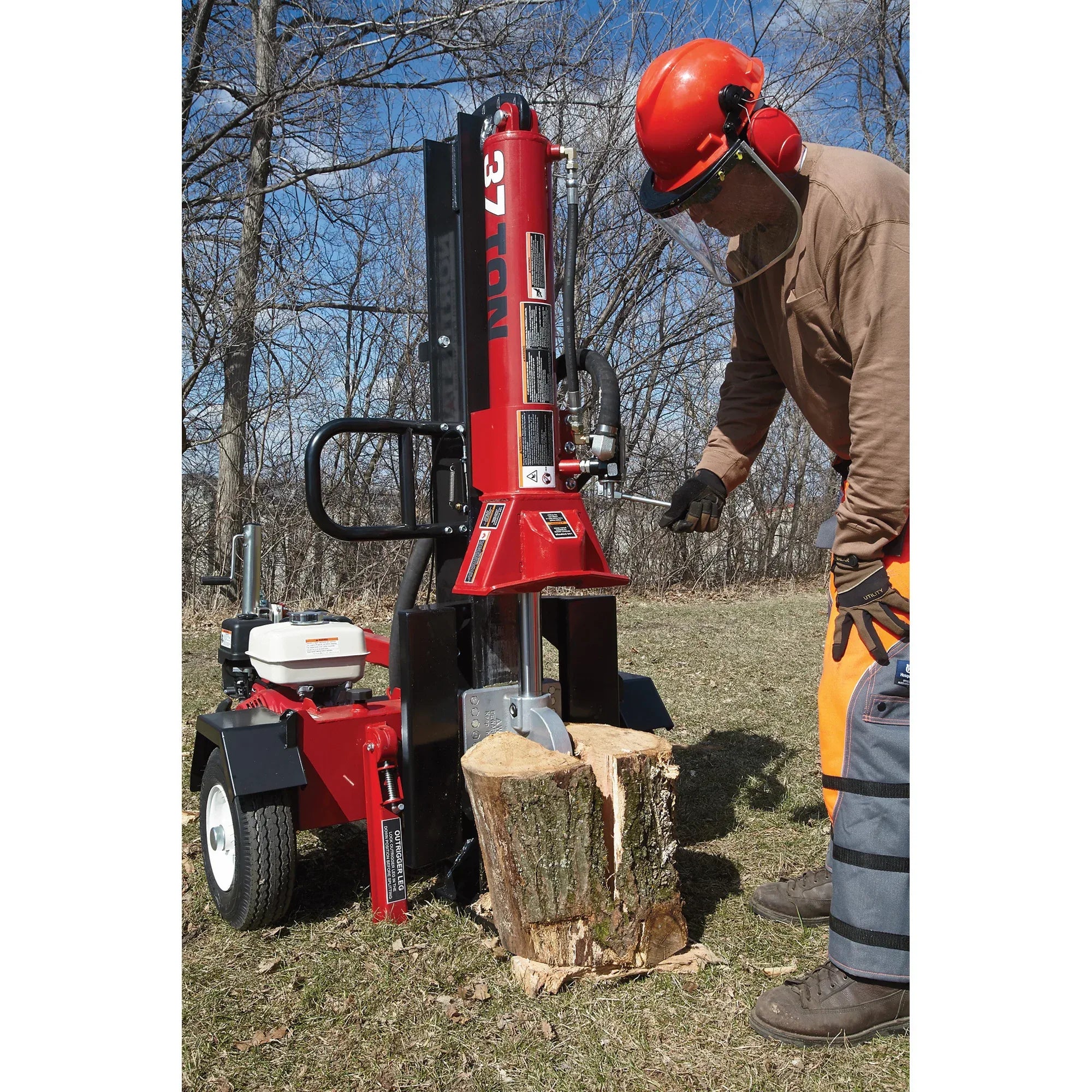 NorthStar 37-Ton Horizontal & Vertical Log Splitter | Honda GX270, Concentric Pump - Log Bear Works