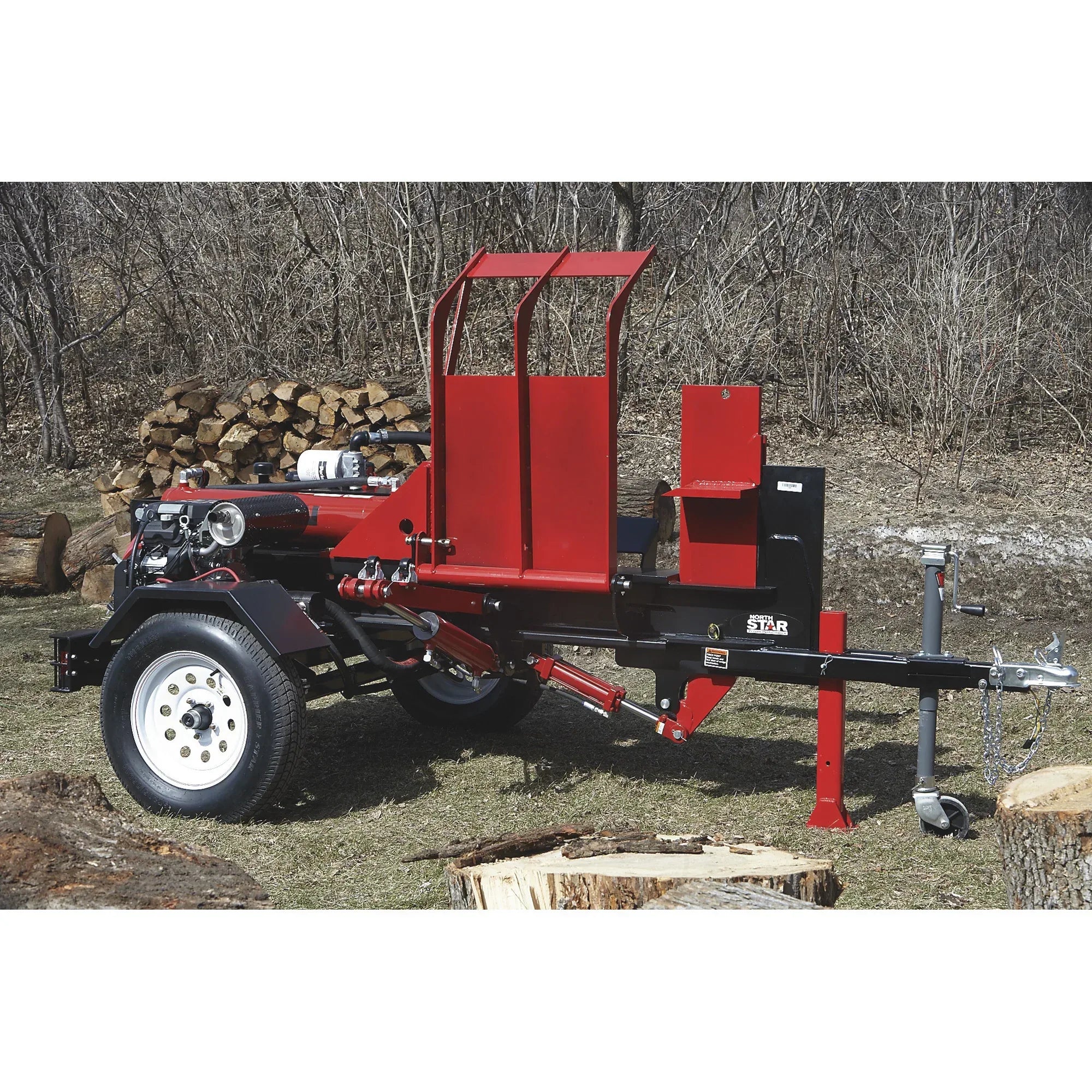NorthStar 42-Ton Horizontal Log Splitter with Log Lift | Honda GX630, Hydraulic 4-Way Wedge - Log Bear Works