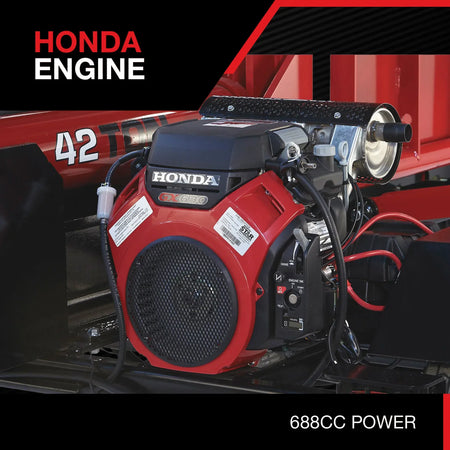 NorthStar 42-Ton Horizontal Log Splitter with Log Lift | Honda GX630, Hydraulic 4-Way Wedge - Log Bear Works