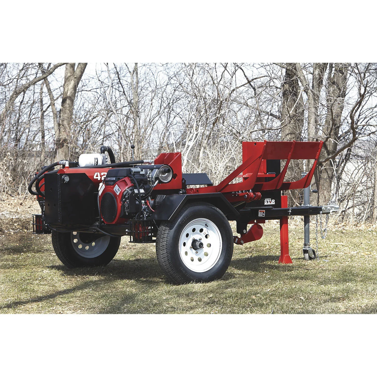NorthStar 42-Ton Horizontal Log Splitter with Log Lift | Honda GX630, Hydraulic 4-Way Wedge - Log Bear Works