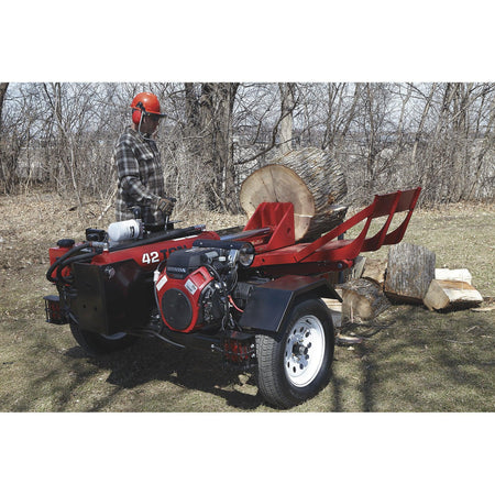 NorthStar 42-Ton Horizontal Log Splitter with Log Lift | Honda GX630, Hydraulic 4-Way Wedge - Log Bear Works