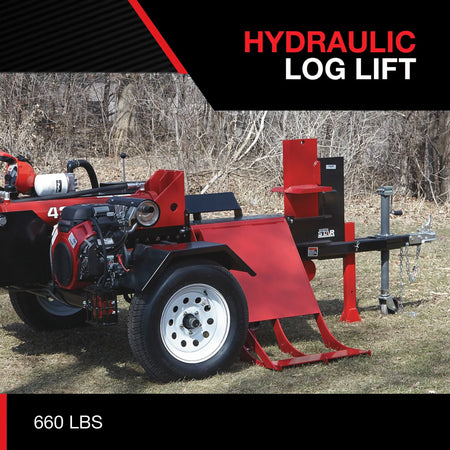 NorthStar 42-Ton Horizontal Log Splitter with Log Lift | Honda GX630, Hydraulic 4-Way Wedge - Log Bear Works