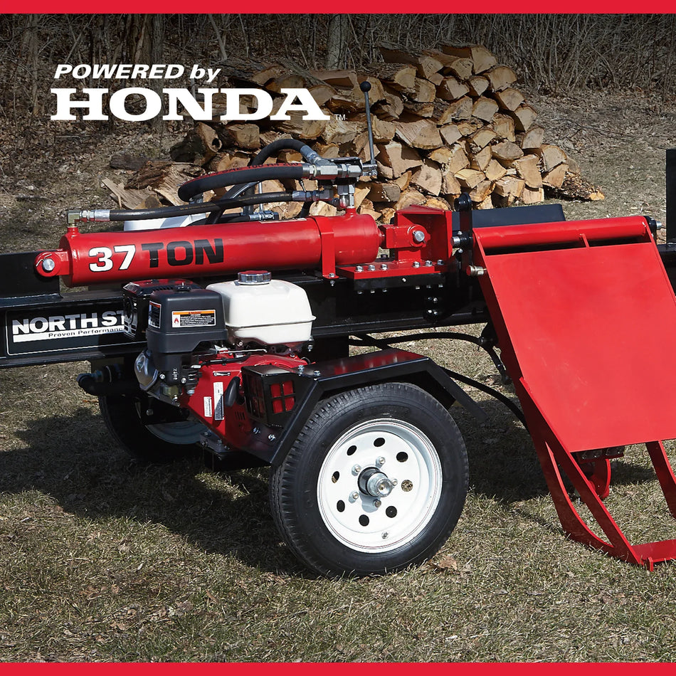 NorthStar 37-Ton Deluxe Horizontal Log Splitter with Log Lift | Honda GX390, Concentric Pump