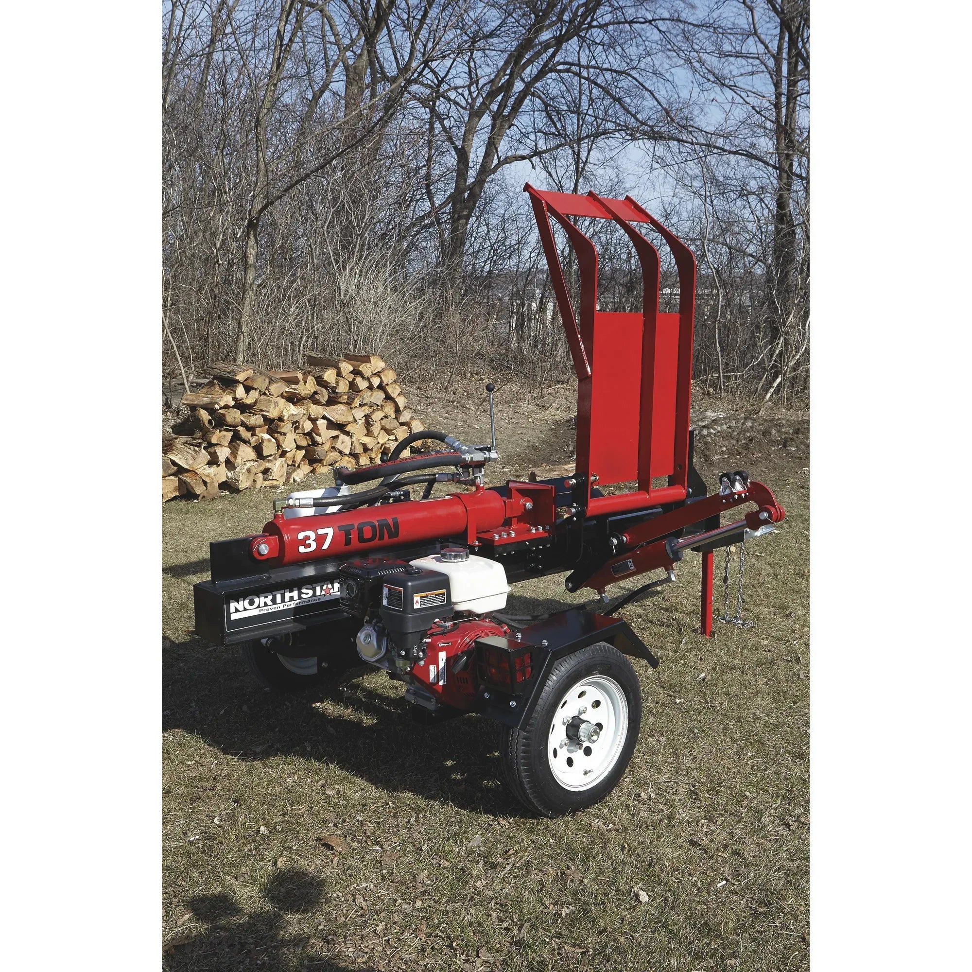 NorthStar 37-Ton Deluxe Horizontal Log Splitter with Log Lift | Honda GX390, Concentric Pump - Log Bear Works