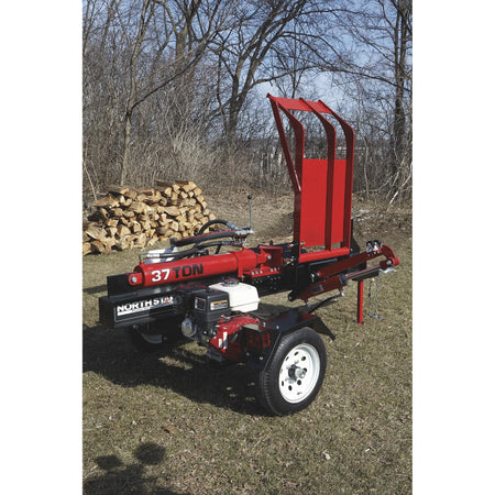 NorthStar 37-Ton Deluxe Horizontal Log Splitter with Log Lift | Honda GX390, Concentric Pump - Log Bear Works
