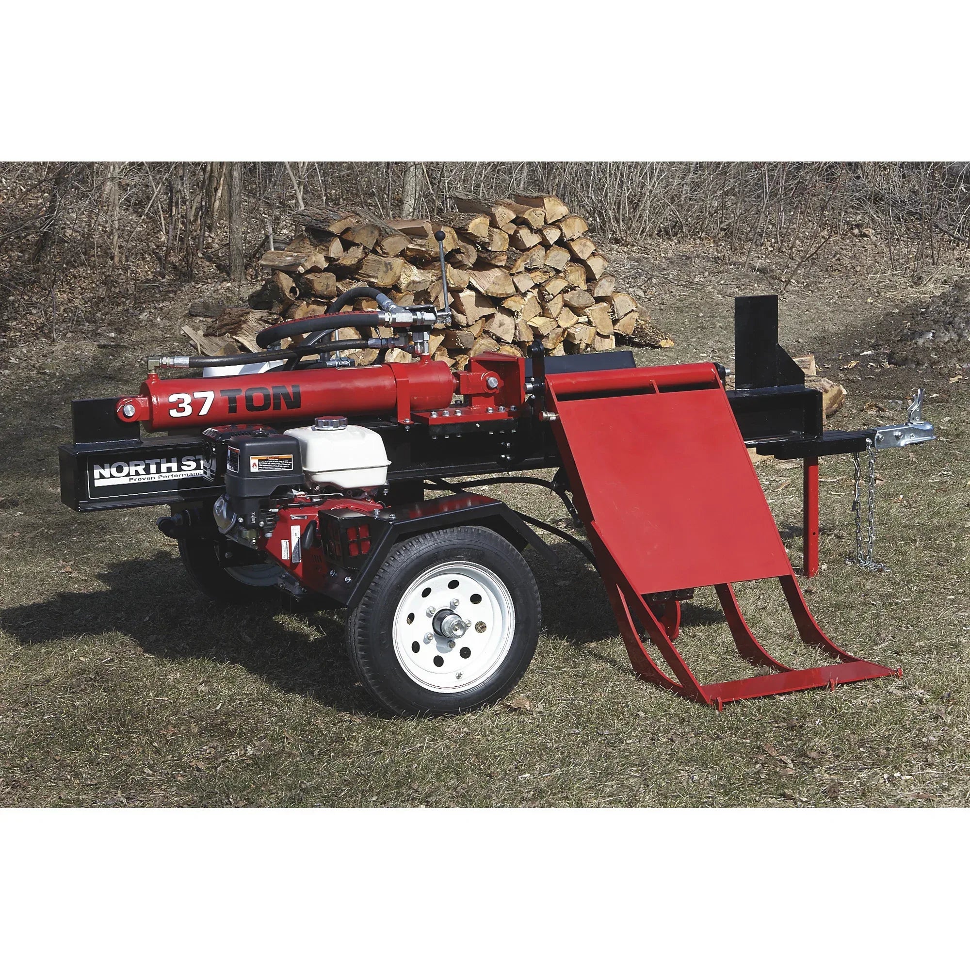 NorthStar 37-Ton Deluxe Horizontal Log Splitter with Log Lift | Honda GX390, Concentric Pump - Log Bear Works