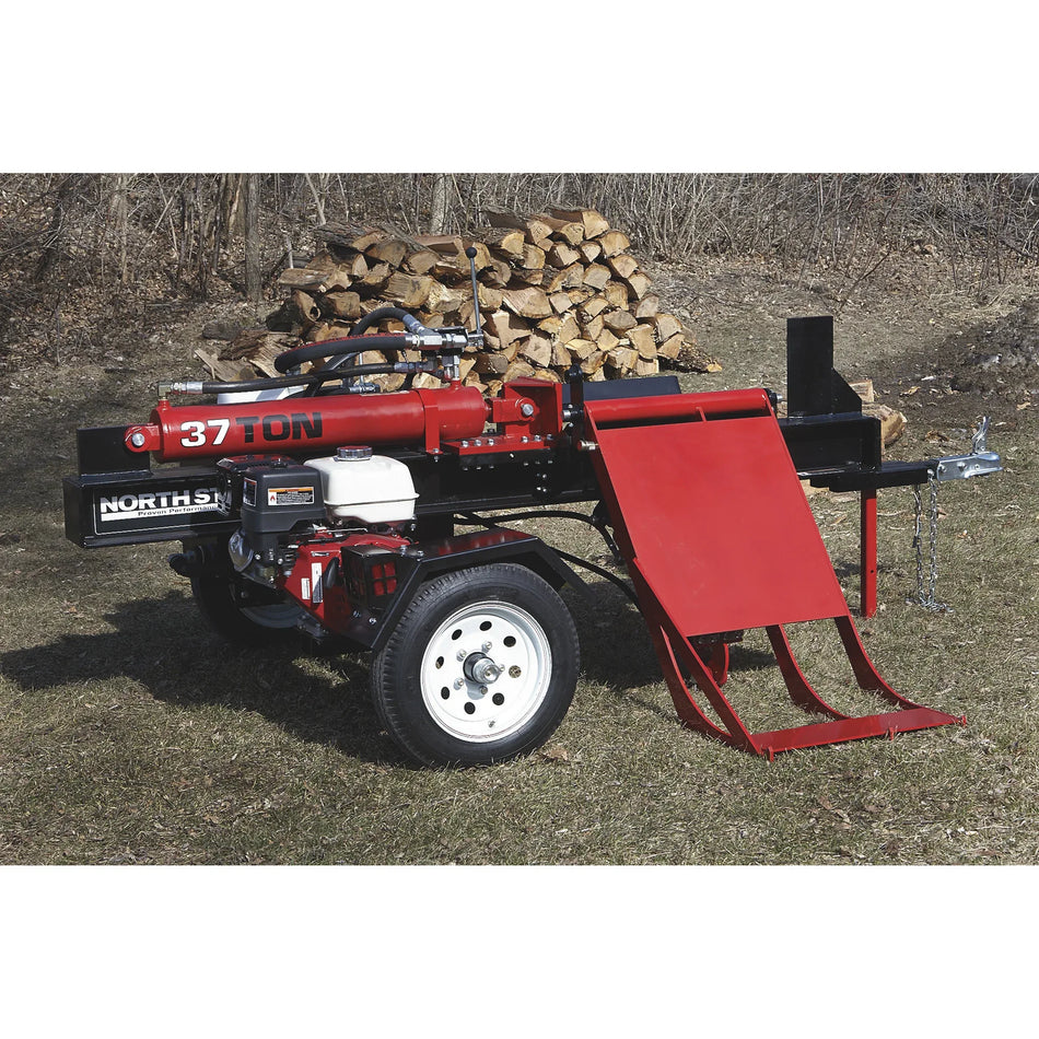 NorthStar 37-Ton Deluxe Horizontal Log Splitter with Log Lift | Honda GX390, Concentric Pump