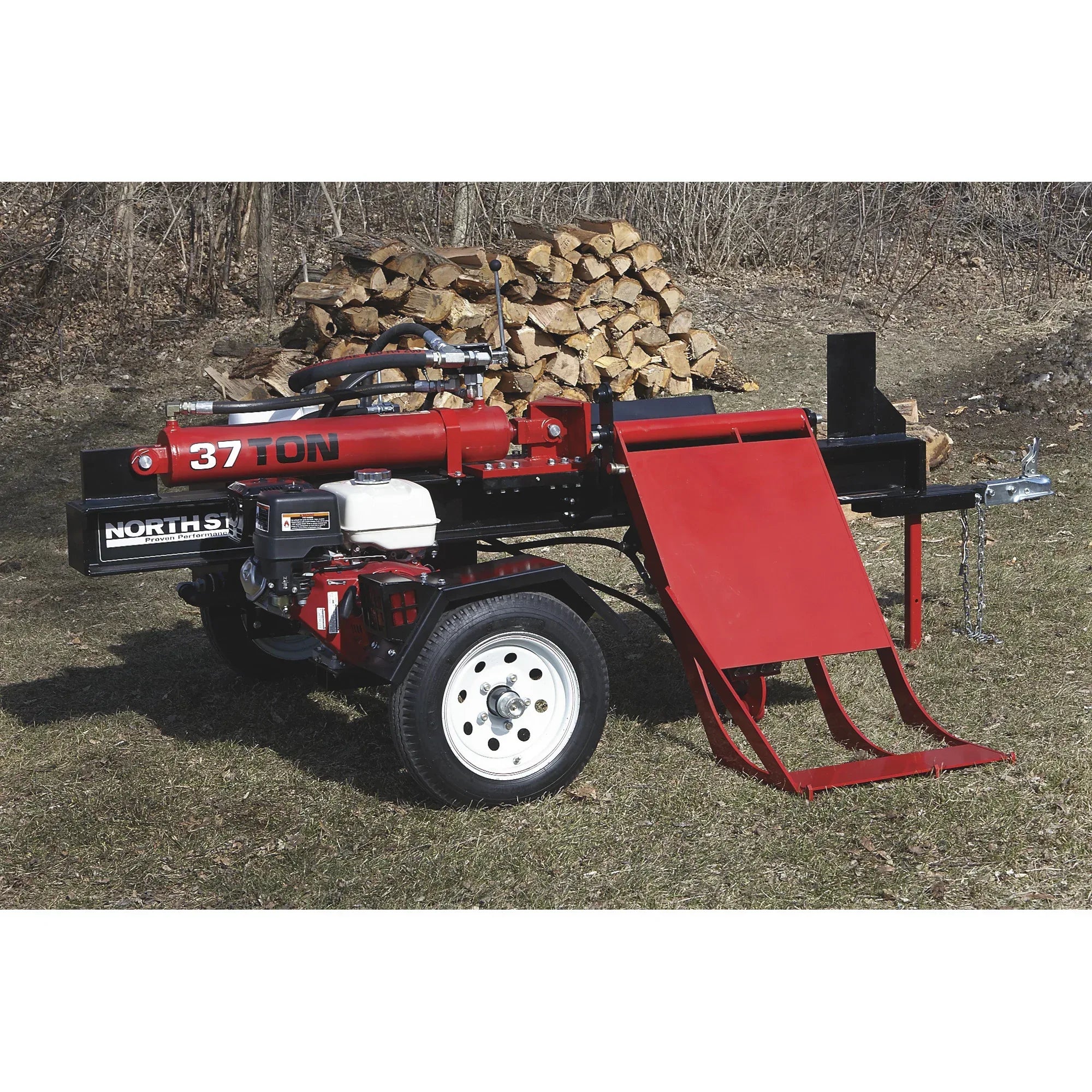 NorthStar 37-Ton Deluxe Horizontal Log Splitter with Log Lift | Honda GX390, Concentric Pump - Log Bear Works