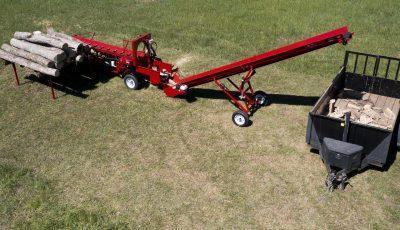 Blacks Creek Firewood Conveyor | Honda 4.4HP Engine, 16 to 30-Foot Lengths - Log Bear Works