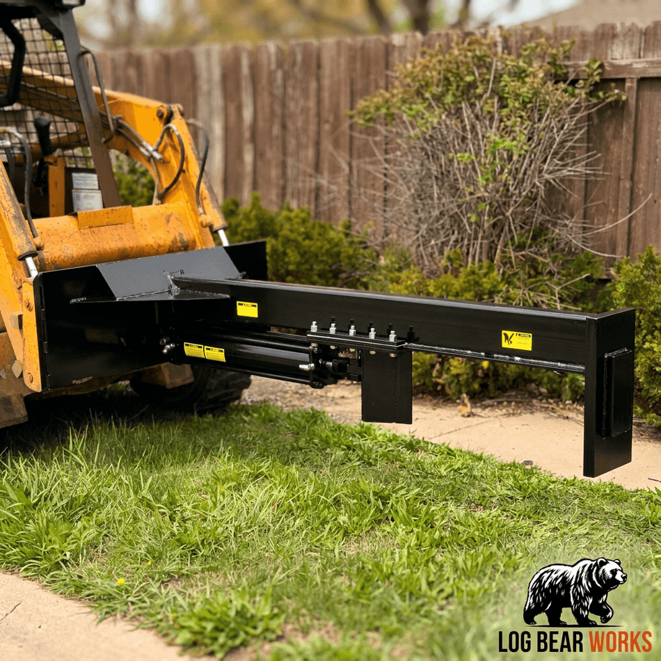 Ramsplitter SSUD30 Sliding Wedge Skid Steer Wood Splitter | 30-Ton, 26", Single or 4-Way