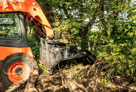 Ignite Attachments 78-Inch Rake Grapple | Heavy-Duty 2-in-1 Skid Steer Attachment for Debris Clearing & Loading - Log Bear Works