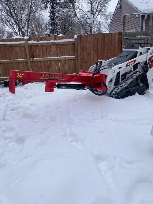 TM Manufacturing Mini Warrior SkidSplitter | Mini Skid Steer Log Splitter, Interchangeable Wedge, USA-Made - Log Bear Works