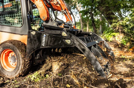 Ignite Attachments 78-Inch Rake Grapple | Heavy-Duty 2-in-1 Skid Steer Attachment for Debris Clearing & Loading - Log Bear Works