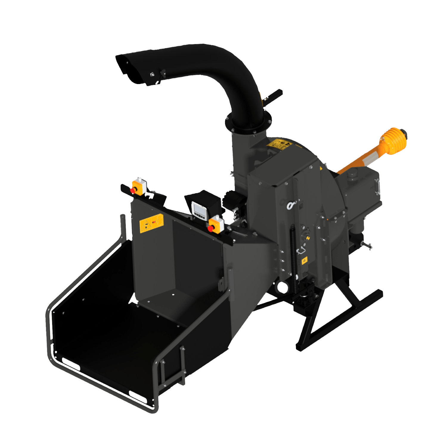 Quick Attach PTO Tractor Wood Chipper 920249 / 920250 | 5 & 9-Inch Capacity, 360° Discharge, CAT 1 Hitch - Log Bear Works