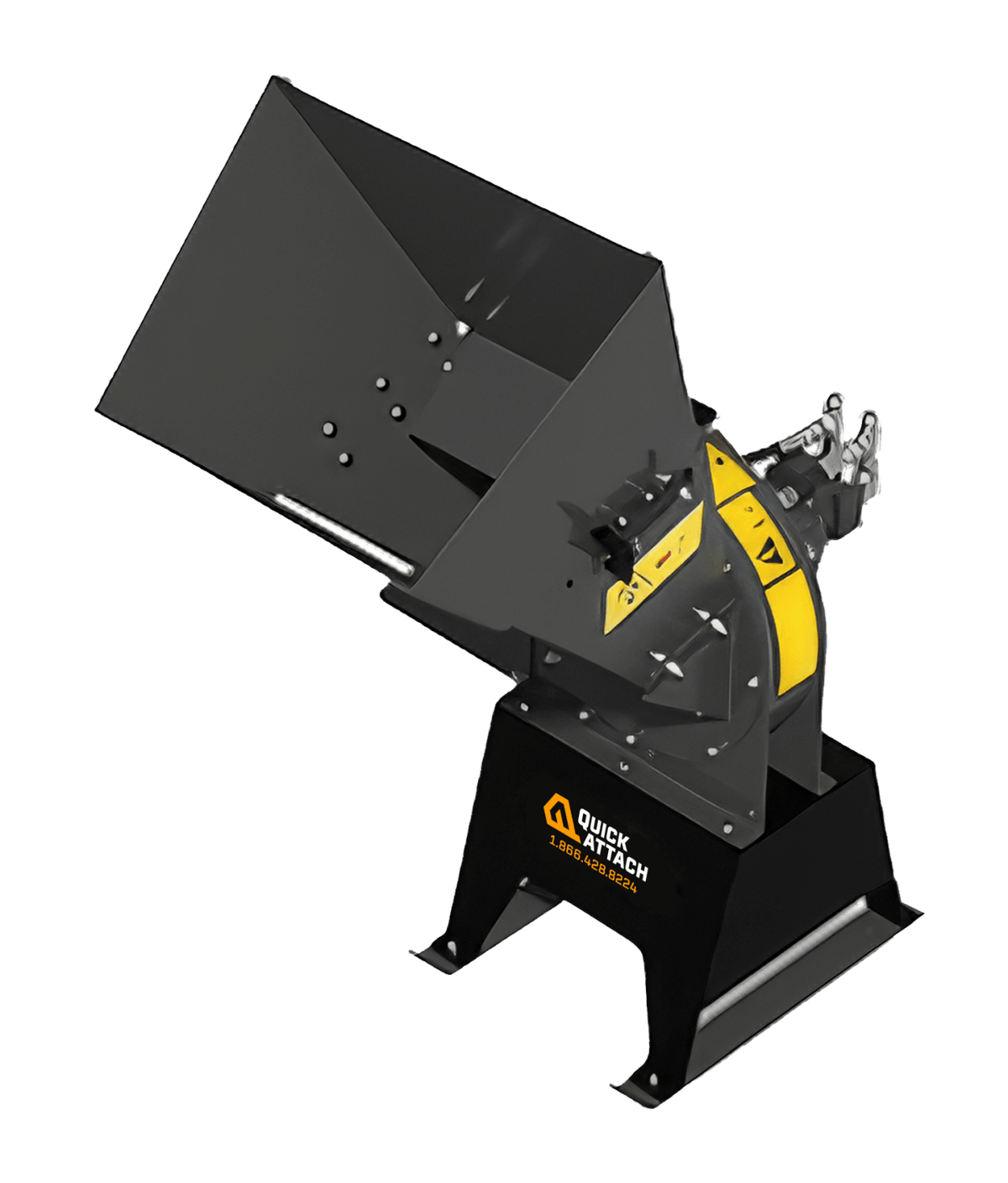 Quick Attach Mini Chipper 900789 | Mini Skid Steer Wood Chipper, 4.5-Inch Capacity, 286 LB, Direct Hydraulic Drive - Log Bear Works