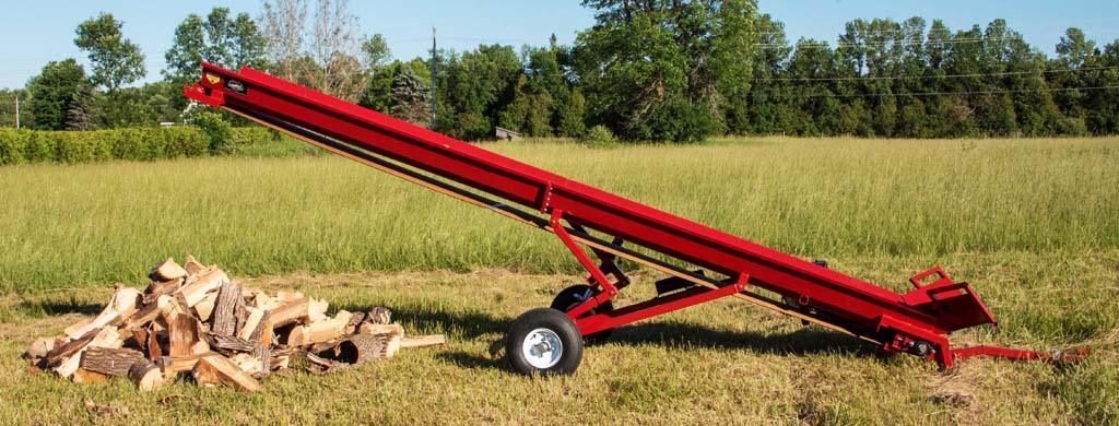 Blacks Creek Firewood Conveyor | Honda 4.4HP Engine, 16 to 30-Foot Lengths - Log Bear Works