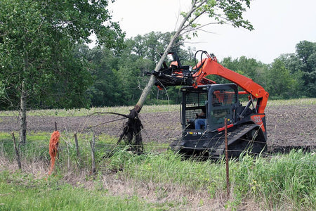 Quick Attach Power Claw Tree Puller 900632 | Skid Steer Tree & Brush Removal, 8-Inch Capacity, 3,000 LB Pull - Log Bear Works