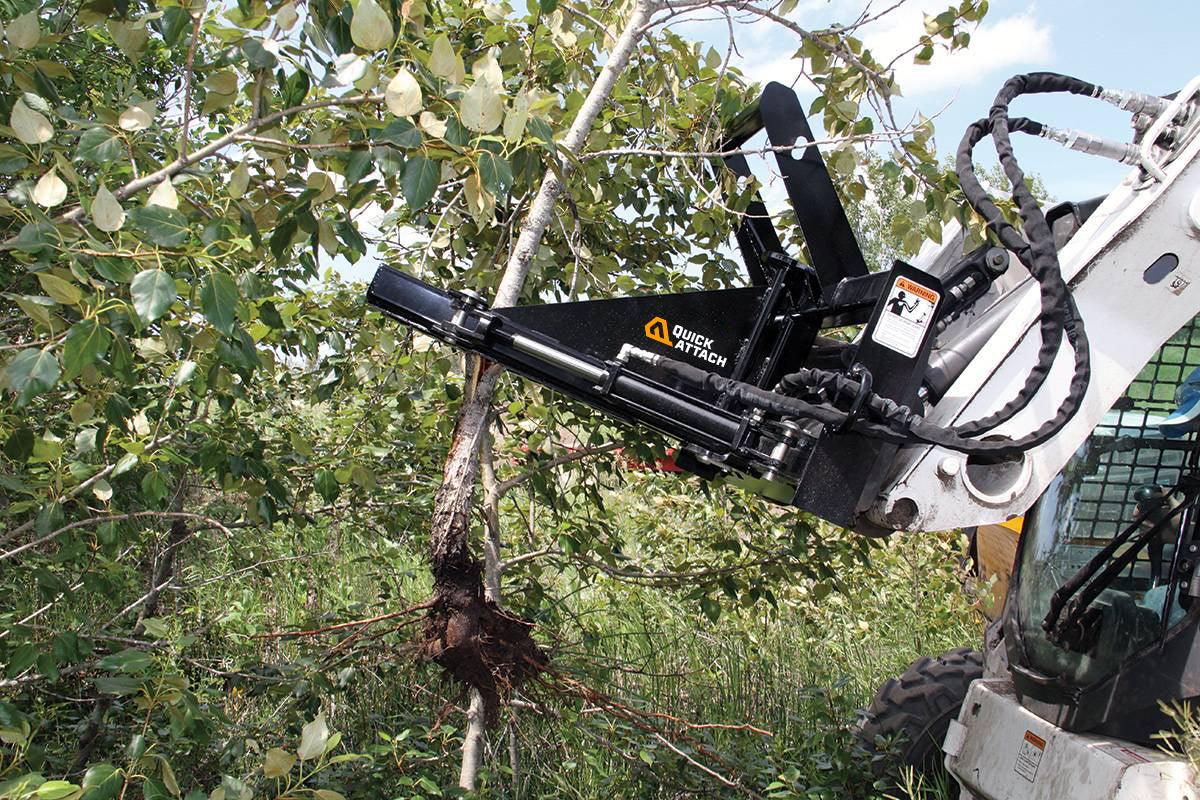 Quick Attach Power Claw Tree Puller 900632 | Skid Steer Tree & Brush Removal, 8-Inch Capacity, 3,000 LB Pull - Log Bear Works