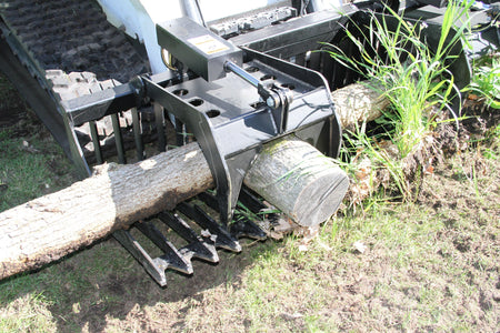 Quick Attach Skeleton Rock Bucket Grapple 925044 / 925045 / 925046 | Skid Steer Rock Bucket, 60 to 84-Inch, Grade 50 Steel - Log Bear Works