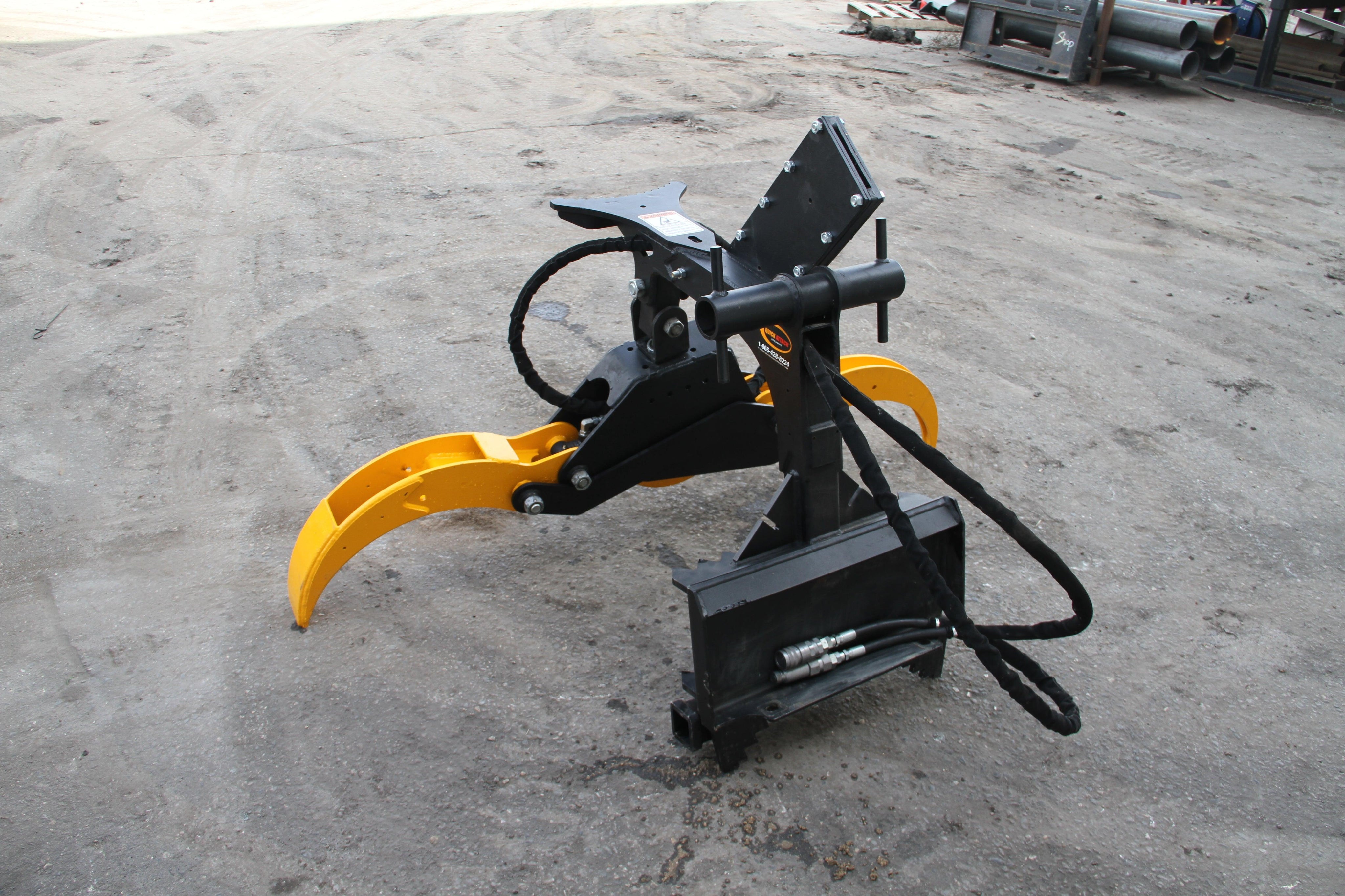 Quick Attach Versa Grab Mini 901920 / 901921 | Mini Skid Steer Multi-Purpose Grapple, 67-Inch Opening, 3,000 LB Capacity - Log Bear Works