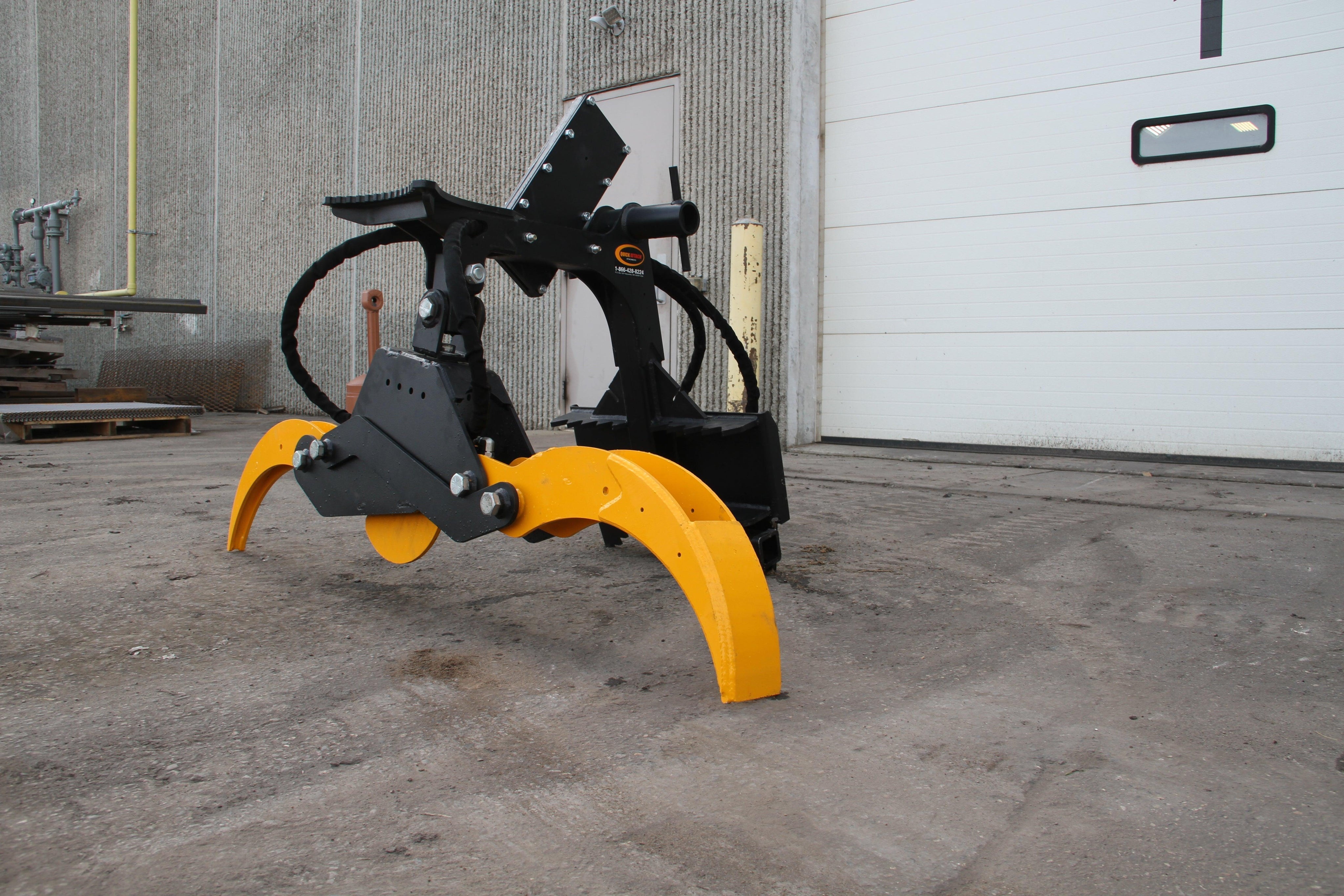 Quick Attach Versa Grab Mini 901920 / 901921 | Mini Skid Steer Multi-Purpose Grapple, 67-Inch Opening, 3,000 LB Capacity - Log Bear Works