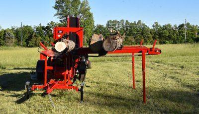 Blacks Creek Live Log Decks | Hydraulic Chain Conveyor, 6 to 12-Foot Lengths - Log Bear Works