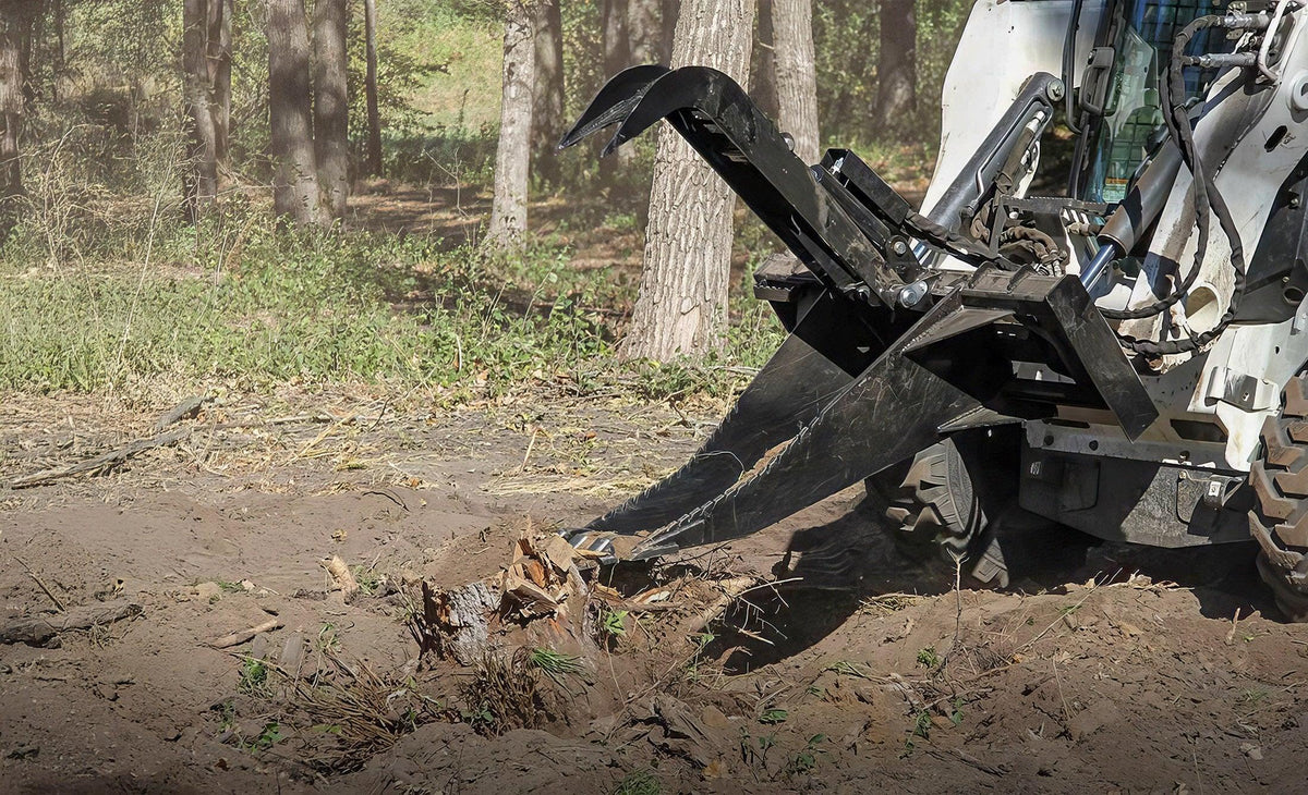 Quick Attach Mighty Dig-n-Grab - Stump Bucket Grapple - Log Bear Works