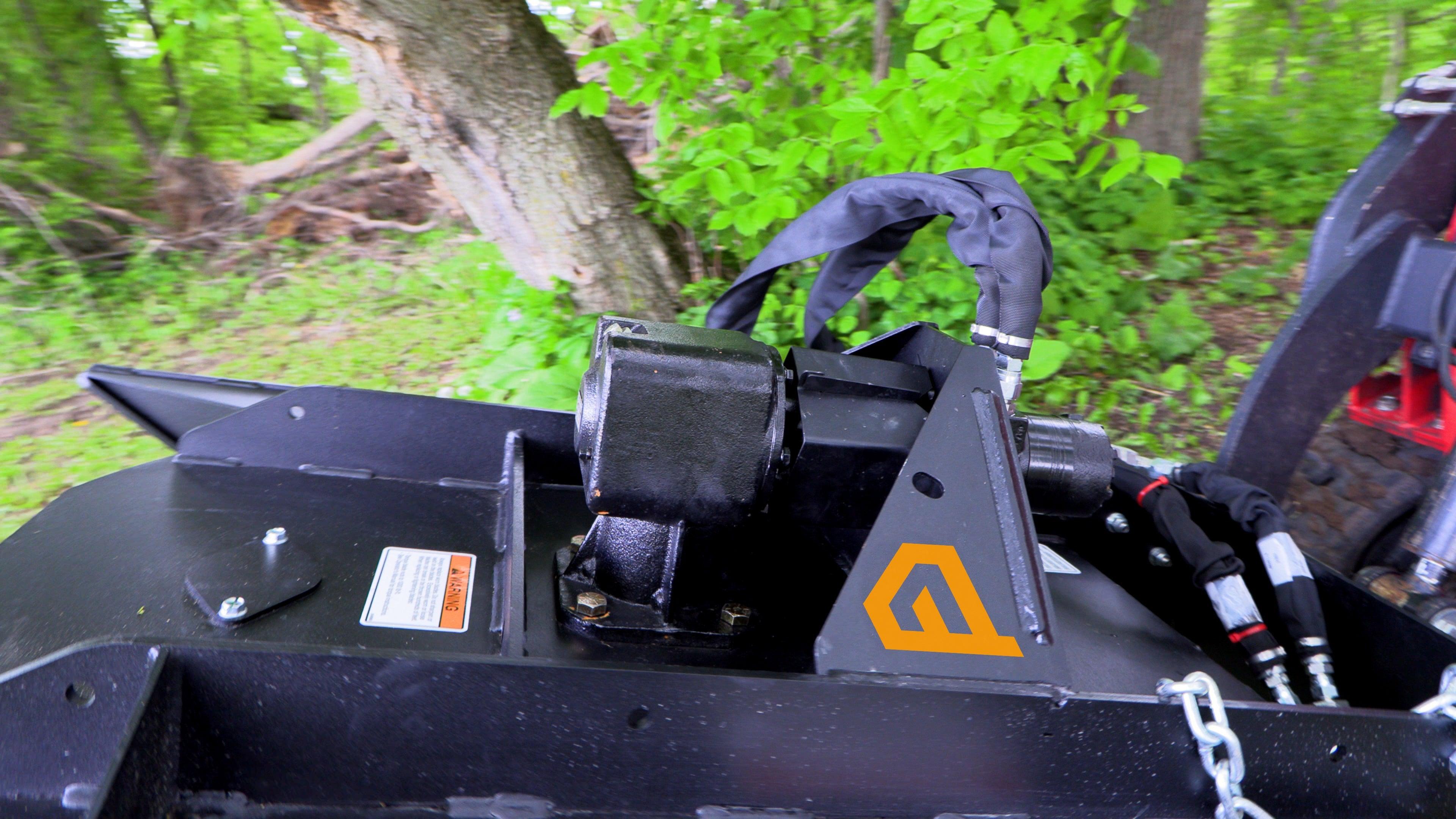 Quick Attach Brush Buster Mini 901756 | Mini Skid Steer Brush Cutter, 43.75-Inch Cutting Width, 7 Gauge Steel - Log Bear Works