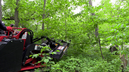 Quick Attach Brush Buster Mini 901756 | Mini Skid Steer Brush Cutter, 43.75-Inch Cutting Width, 7 Gauge Steel - Log Bear Works