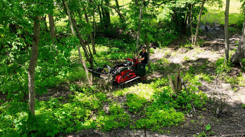 Quick Attach Brush Buster Mini 901756 | Mini Skid Steer Brush Cutter, 43.75-Inch Cutting Width, 7 Gauge Steel - Log Bear Works