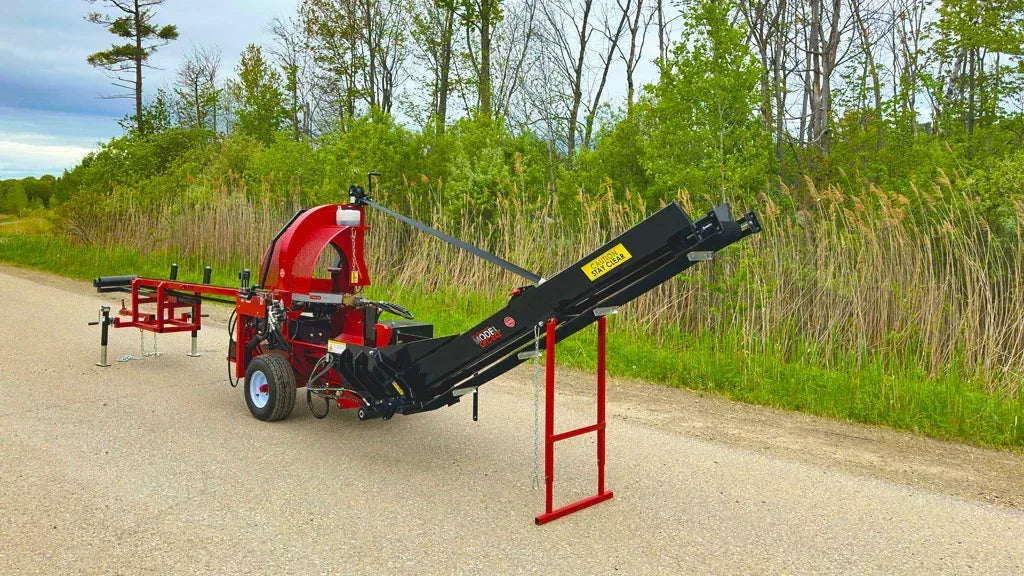Blacks Creek Model 2000B-XL Firewood Processor | 22HP Honda, 18-Inch Log Diameter, Hydraulic Belt In-Feed - Log Bear Works
