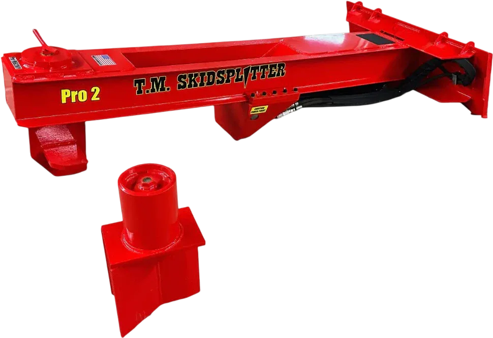 TM Manufacturing Pro 2 SkidSplitter | Patented 3-Wedge System, Universal Skid Steer Mount, USA-Made - Log Bear Works