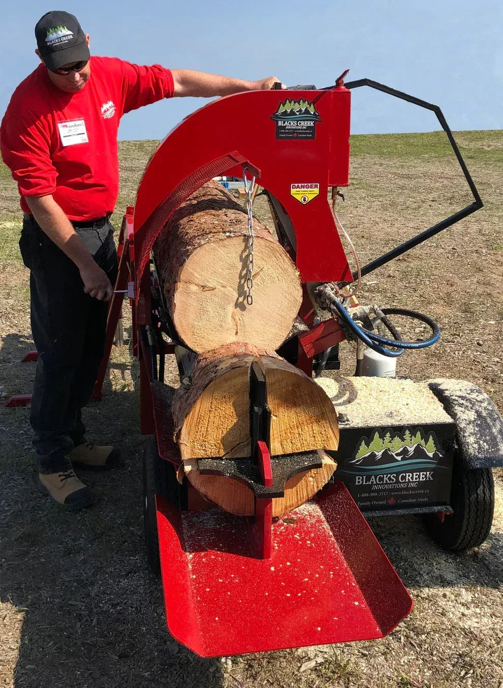 Blacks Creek Model 1250 Firewood Processor | 14HP Briggs & Stratton, 16-Inch Log Diameter, Stand-Alone - Log Bear Works