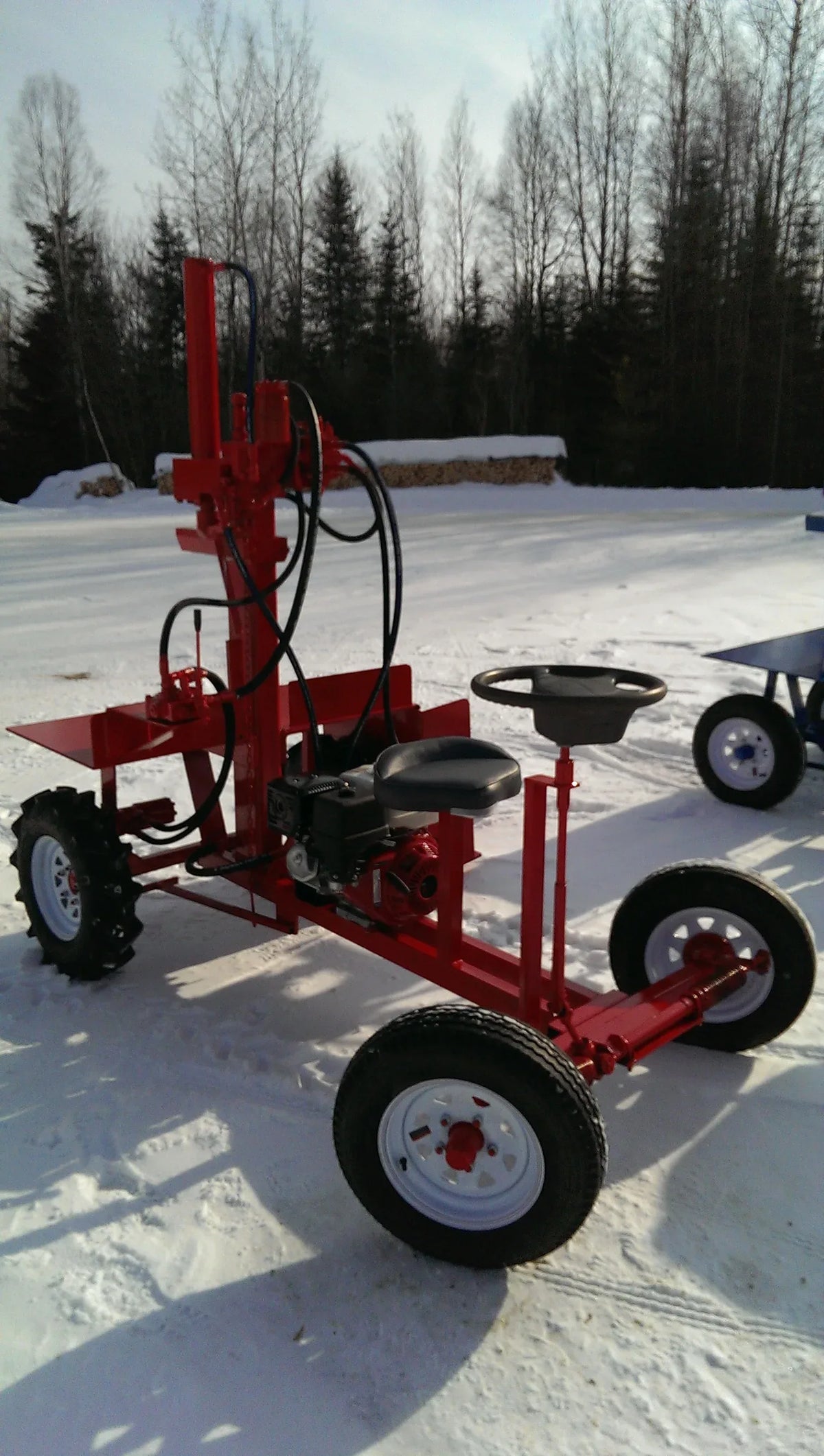 Powersplit International The Buggy Self-Propelled Log Splitter | 34-Ton Heavy Duty Model, 13HP Honda - Log Bear Works