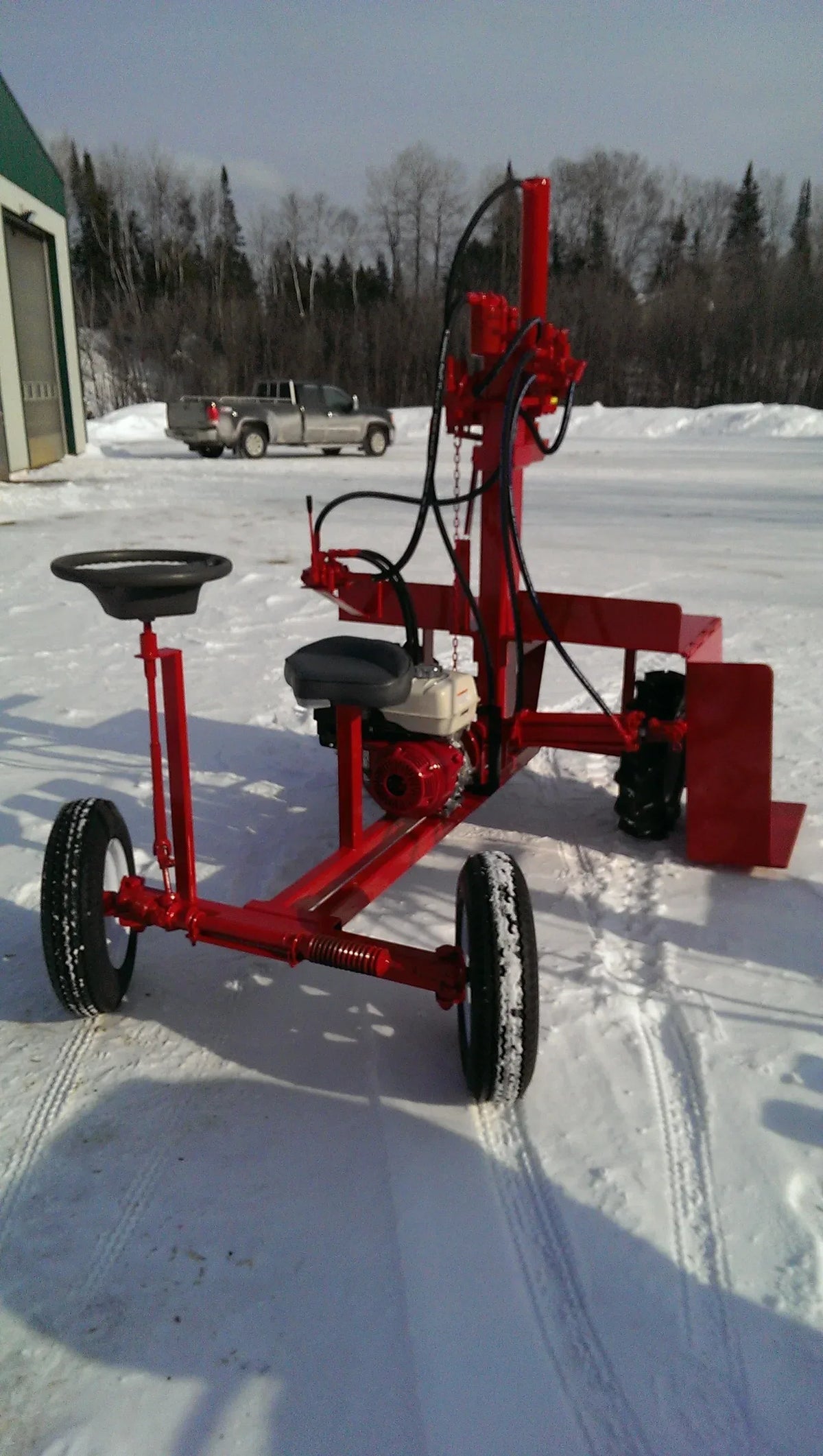 Powersplit International The Buggy Self-Propelled Log Splitter | 34-Ton Heavy Duty Model, 13HP Honda - Log Bear Works