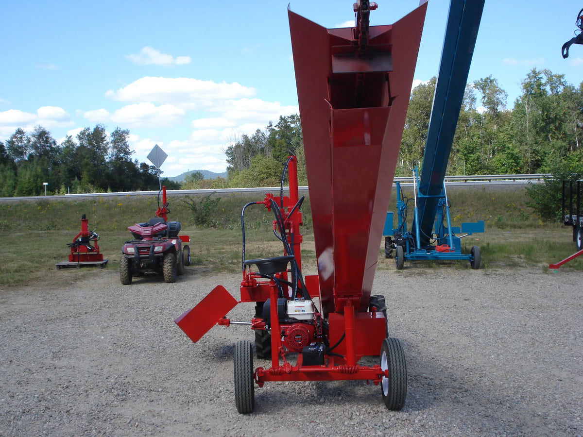 Powersplit International Single Vertical Log Splitter with Conveyor | 34-Ton Heavy Duty Model, 20HP Honda - Log Bear Works