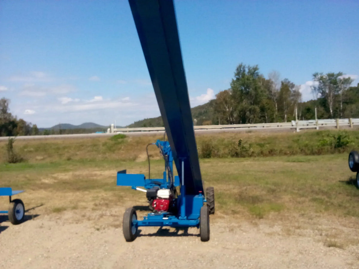 Powersplit International Single Vertical Log Splitter with Conveyor | 34-Ton Heavy Duty Model, 20HP Honda - Log Bear Works